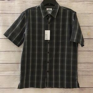 Croft & Barrow Easy Care Shirt Short Sleeve Men's Medium Uptown Gray NWT